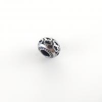 Нержавеющая сталь 304 бусина-распорка, Плоская круглая форма, DIY & чернеют, оригинальный цвет отверстие:Приблизительно 5.5mm, продается PC[