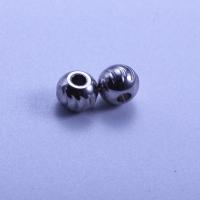 304 Stainless Steel Spacer Bead, Round, DIY original color [