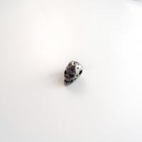 Edelstahl Perlen, 304 Edelstahl, Schädel, DIY & Schwärzen, originale Farbe, 13x7mm, Bohrung:ca. 2.2mm, verkauft von PC