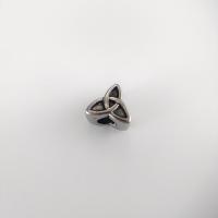 acero inoxidable 304 entrepiezas, Triángulo, Bricolaje & ennegrezca, color original, 12x9mm, agujero:aproximado 5mm, Vendido por UD[