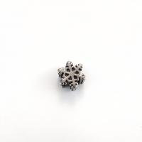 304 Stainless Steel Spacer Bead, Snowflake, DIY & blacken, original color Approx 5mm 