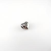 Acier inoxydable 304 perle d'entretoise, coeur, DIY, couleur originale Environ 5mm, Vendu par PC