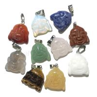 Joyas de piedras preciosas colgante, Piedra natural, enviado al azar & Bricolaje, color mixto, 20x23mm, Vendido por UD
