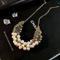 Plastic Pearl Necklace, Zinc Alloy, with ABS Plastic Pearl, with 6cm extender chain, handmade, fashion jewelry & for woman Approx 50 cm 