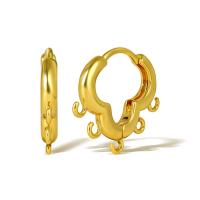 Composant anneau en laiton pour boucle d'oreille, Plaqué d'or, DIY, plus de couleurs à choisir, Vendu par paire