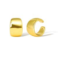 Messing Tropfen Ohrring, vergoldet, für Frau, goldfarben, verkauft von Paar