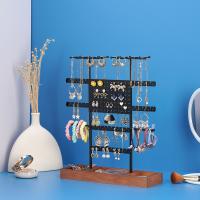 Eisen Ohrringständer, mit Holz, nachhaltiges & Multifunktions, 300x120x345mm, verkauft von PC[