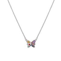 Harz Messing Halskette, mit Kunststoff Perlen & Zinklegierung, mit Verlängerungskettchen von 2inch, plattiert, verschiedene Stile für Wahl & für Frau & mit Strass, Länge:ca. 15.7 ZollInch, verkauft von PC