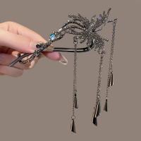 Hair Claw Clips, Zinc Alloy, silver color plated, for woman & with rhinestone 