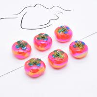 Acrylic Jewelry Pendant, Tomato, epoxy gel, DIY, mixed colors Approx 