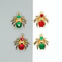Zinc Alloy Rhinestone Pendants, Spider, gold color plated, DIY & with rhinestone Approx 
