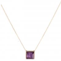 Gemstone Necklaces, Zinc Alloy, with Natural Stone, fashion jewelry & for woman Approx 18.11 Inch 