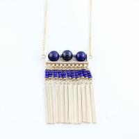 Fashion Fringe Necklace, Zinc Alloy, with Natural Stone, fashion jewelry & for woman Approx 23.62 Inch 