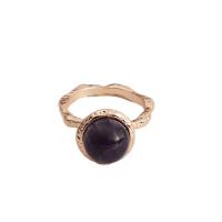 Gemstone Zinc Alloy Finger Ring, with Natural Stone, fashion jewelry & for woman, Inner Approx 17mm 