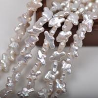 Perles nacres baroques de culture d'eau douce , perle d'eau douce cultivée, pour femme, blanc Environ 38 cm, Environ Vendu par brin