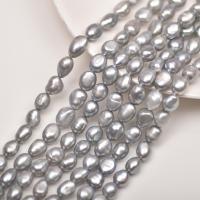 Keshi Cultured Freshwater Pearl Beads, DIY, grey, 9mm Approx 38 cm 