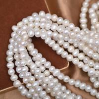 Naturales agua dulce perlas sueltas, Perlas cultivadas de agua dulce, Irregular, Bricolaje, Blanco, 8mm, longitud:aproximado 38 cm, Vendido por Sarta