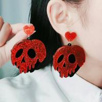Acrylic Stud Earring, painted, Halloween Design & fashion jewelry & for woman 