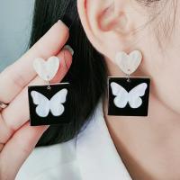 Acrylic Drop Earring, painted & fashion jewelry & for woman 