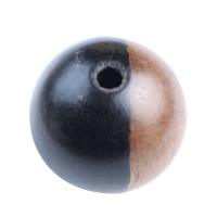 Gefärbtes Holz Perlen, Schwarz Sandelholz, DIY & verschiedene Stile für Wahl, verkauft von PC