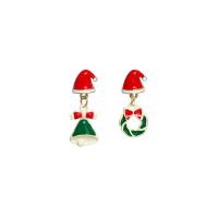 Christmas Earrings, Zinc Alloy, plated, Christmas jewelry & for woman & enamel, 12-39mm 