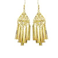 Zinc Alloy Drop Earring, gold color plated, Bohemian style & for woman, 17-85mm 
