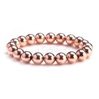 Stainless Steel Chain Bracelets, 304 Stainless Steel, Round, Vacuum Ion Plating & for woman, rose gold color 