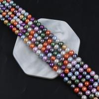 Natural Freshwater Pearl Loose Beads, Slightly Round, DIY, mixed colors, 7-8mm Approx 36 cm 