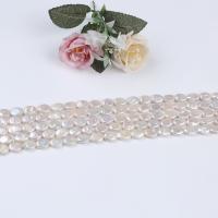 Coin Cultured Freshwater Pearl Beads, DIY, white, 10-11mm Approx 36 cm 