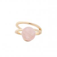 Gemstone Zinc Alloy Finger Ring, with Natural Stone, fashion jewelry & for woman, 10mm 