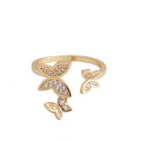 Cubic Zirconia Micro Pave Brass Finger Ring, fashion jewelry & for woman & with rhinestone 