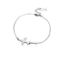 Stainless Steel Chain Bracelets, 304 Stainless Steel, Airplane, fashion jewelry & Unisex, original color Approx 8.27 Inch 
