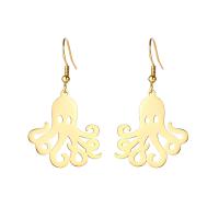 Stainless Steel Drop Earring, 304 Stainless Steel, Octopus, Vacuum Ion Plating, fashion jewelry & for woman 