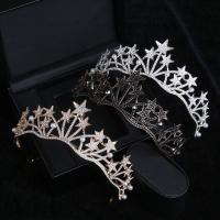 Bridal Tiaras, Zinc Alloy, with Plastic Pearl, Star, plated, fashion jewelry & for woman & with rhinestone Inner Approx 140mm 