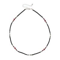 Petite perle en verre de collier 
, Seedbead, avec 5cm chaînes de rallonge, Style bohème & pour femme, plus de couleurs à choisir Environ 45 cm, Vendu par PC