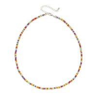 Petite perle en verre de collier 
, Seedbead, avec 5cm chaînes de rallonge, Style bohème & pour femme, plus de couleurs à choisir cm, Vendu par PC