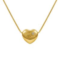 Stainless Steel Jewelry Necklace, 304 Stainless Steel, Heart, Vacuum Ion Plating, fashion jewelry & for woman Approx 47 cm 
