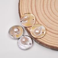 Freshwater Pearl Pendants, with Zinc Alloy, plated, DIY 