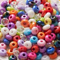 Acrylic Jewelry Beads, Rondelle, plated, DIY 14mm 