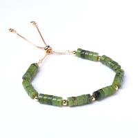 Gemstone Bracelets, Natural Stone, with Brass, plated, fashion jewelry cm 
