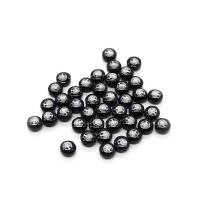 Black Shell Beads, Flat Round, DIY black, 6mm 
