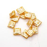 Mosaic Style Shell Beads, Square, DIY 