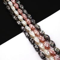 Mosaic Style Shell Beads, DIY beads size 28*14mm 
