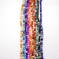 perle de coquillage teint, coquille, DIY, plus de couleurs à choisir, aboutuff1a8-9mm Environ 38 cm, Vendu par brin