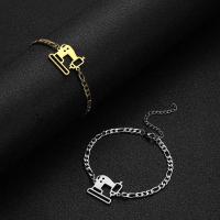 Stainless Steel Chain Bracelets, 304 Stainless Steel, with 5cm extender chain, plated, fashion jewelry & Unisex Approx 17 cm 