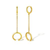 Brass Drop Earring, real gold plated, for woman 