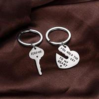 Stainless Steel Key Chain, 304 Stainless Steel, heart and key, fashion jewelry & multifunctional 