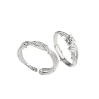 Стерлингового серебра кольцо, Серебро 925 пробы, Роуз, Винтаж & регулируемый & разные стили для выбора & для пара, размер:5-10, продается PC