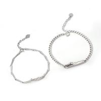 Стерлинговые серебряные браслеты, Серебро 925 пробы, Филиал, разные стили для выбора & для пара, продается PC