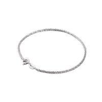 Sterling Silver Bracelets, 925 Sterling Silver, platinum plated, Korean style & for woman Approx 7 Inch 